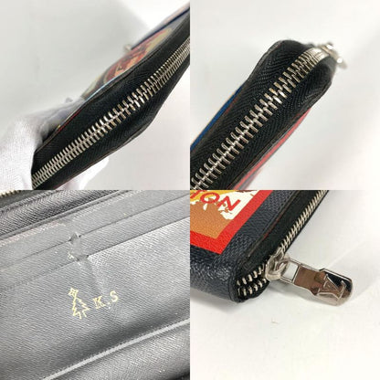 Louis Vuitton Long Wallet Zippy Organizer NM N60153 Damier Graphite Canvas Black