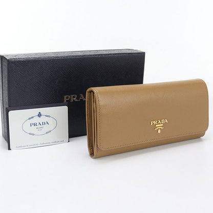 Prada Saffiano Leather Wallet 1m1349 Long Wallet With Di-fold Coin Purse