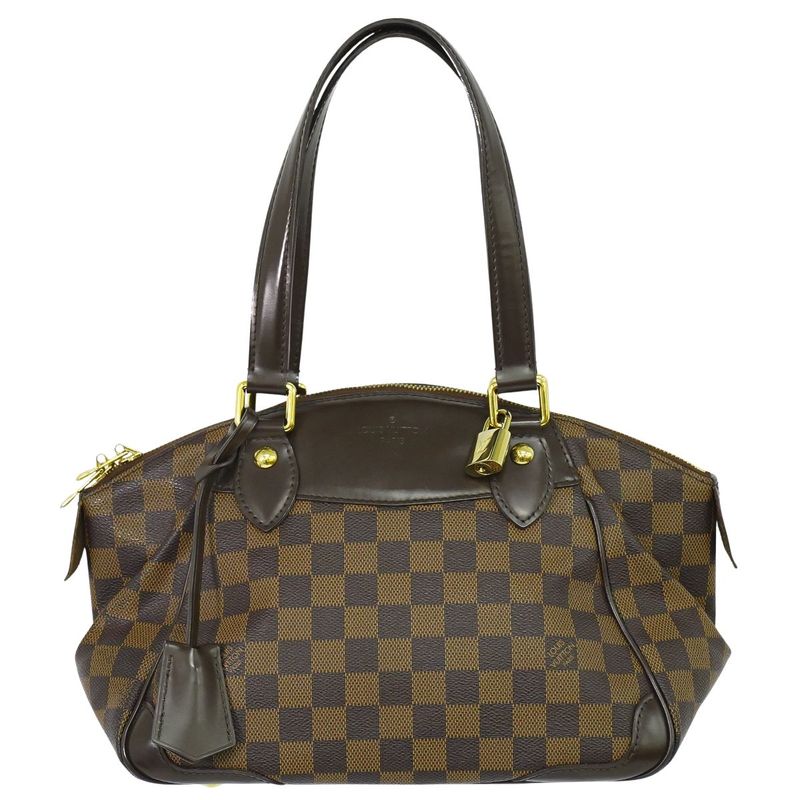 Authentic Louis Vuitton LV Verona PM Damier Ebène Tote Handbag Brown N41117