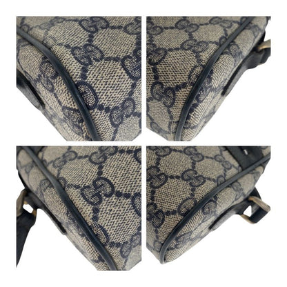 Gucci Sherry Line Old Gucci Navy Gold Hardware Pvc/leather 68 001 3654 Shoulder