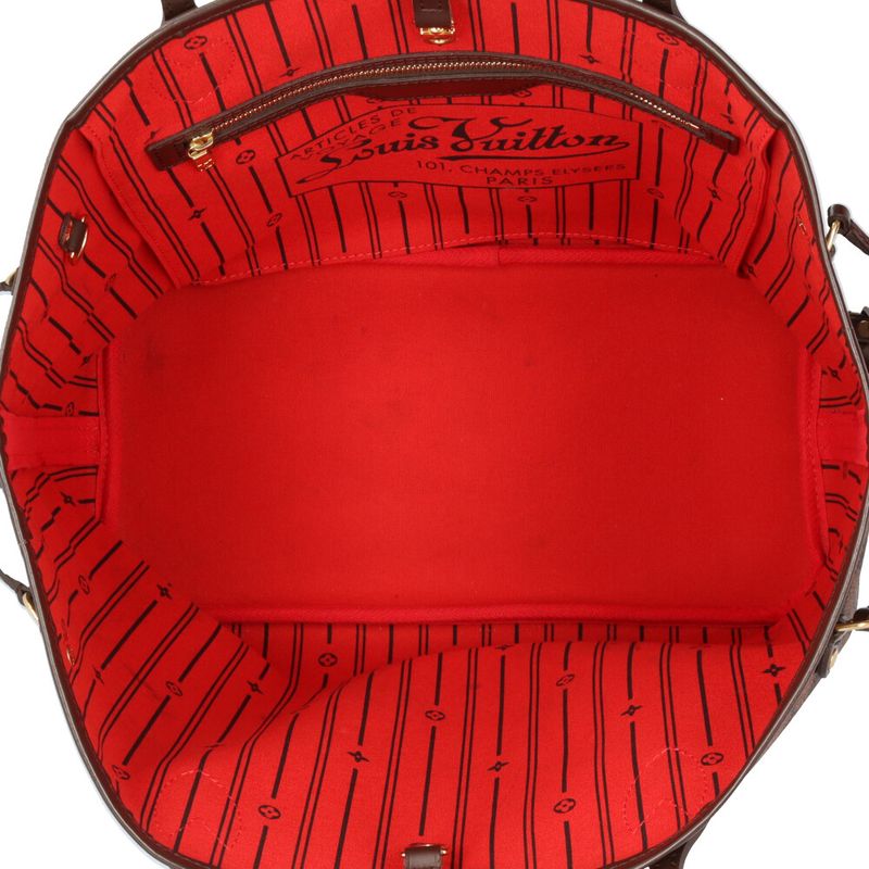 Louis Vuitton Neverfull MM Damier Tote Bag Damier Canvas N51105 Brown Ladies