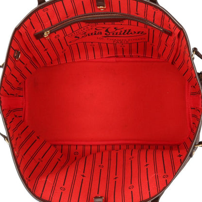 Louis Vuitton Neverfull MM Damier Tote Bag Damier Canvas N51105 Brown Ladies