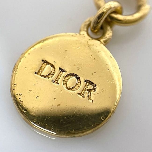 Christian Dior Cube Necklace Gold Excellent Condition Dice GP