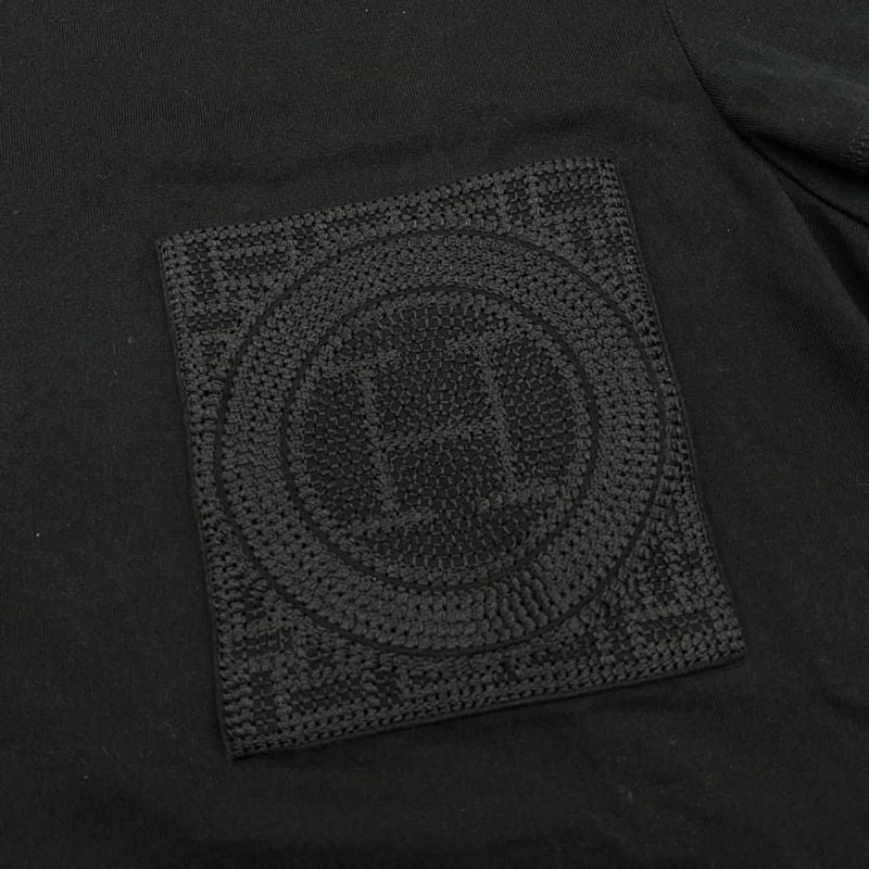 Hermes Short Sleeve T-Shirt Embroidered Pockets H4h4615da0234 Size 34 Cotton