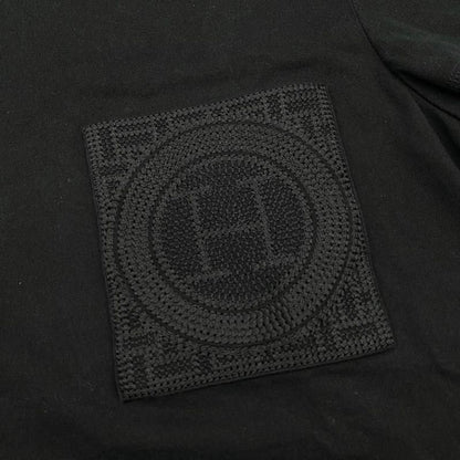 Hermes Short Sleeve T-Shirt Embroidered Pockets H4h4615da0234 Size 34 Cotton