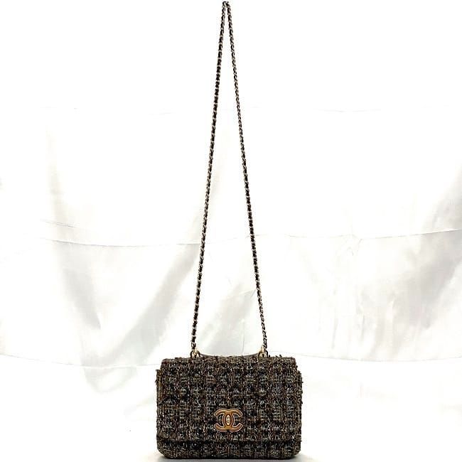 Chanel 2way Chain Shoulder Bag F21148 Brown