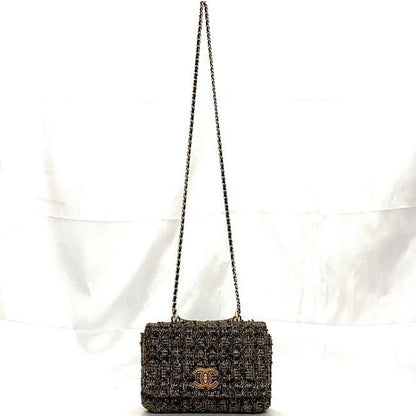 Chanel 2way Chain Shoulder Bag F21148 Brown
