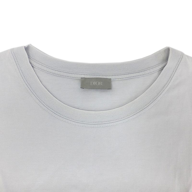Dior CD Icon T-shirt 943j605f0554 Gray Crew Neck Embroidery Short