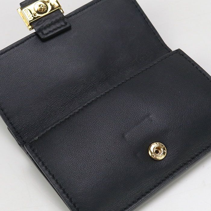 Fendi Baguette 8m0423 Card Case Nappa Leather Women