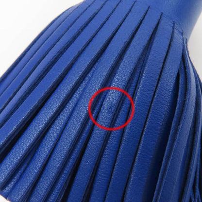 Hermes Carmen Silver Hardware Añomiro Key Ring Bag Charm Blue Electric