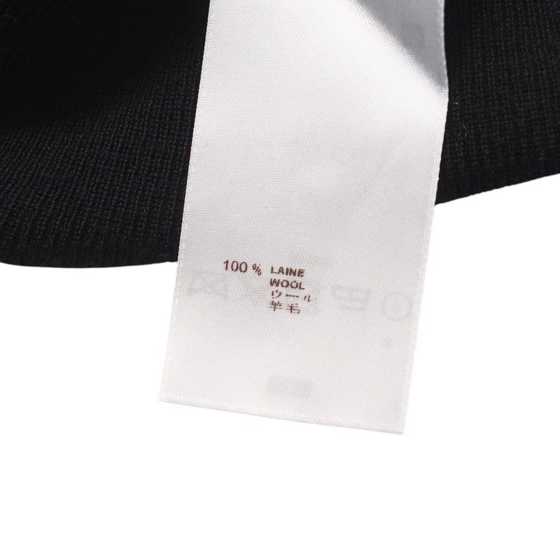 Louis Vuitton Knit Size XS Short Sleeves Sweater Top Ribbon Wool Black Pink