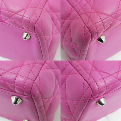 Christian Dior Lady dior Handbag Lady Dior Large Pink Lambskin Ladies