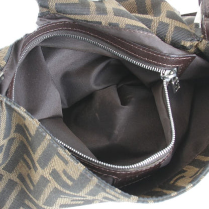 Fendi Zucca Mamma Bucket Shoulder Bag Canvas Brown