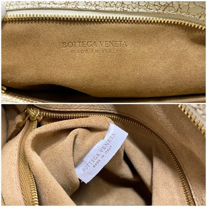 Bottega Veneta Twist Clutch Bag Beige White 607964