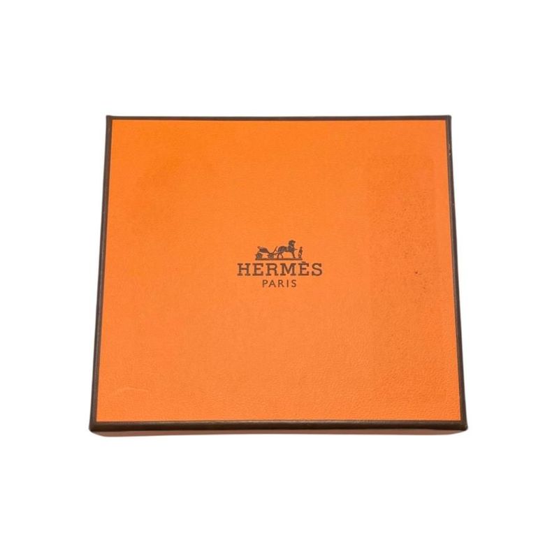Hermes Coin Case Bastia B Engraved Epson Gold Brown Silver Hardware Hermes