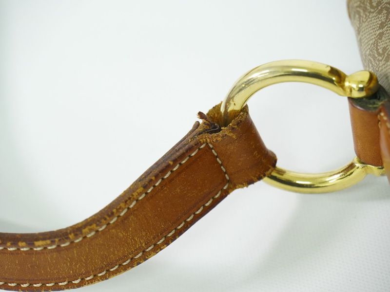 Authentic Celine Macadam Shoulder Bag Pochette PVC Beige Macadam Bag Pre-owned