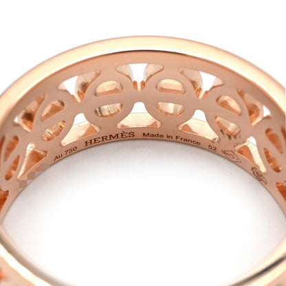 Hermes Ring Chaine D'ancre Divine PM 18k Pink Gold Pink Gold #52 Au750 18k Gold