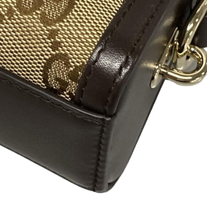 Gucci Shoulder Bag GG Pattern Sherry (web) 786027 Dark Brown Beige And Multi