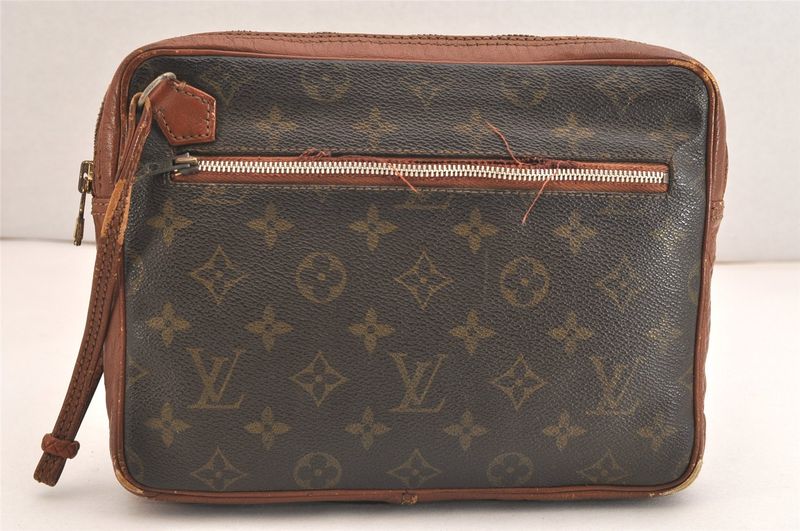 Louis Vuitton Monogram Pochette Sport Clutch Handbag Old Shape 3567n