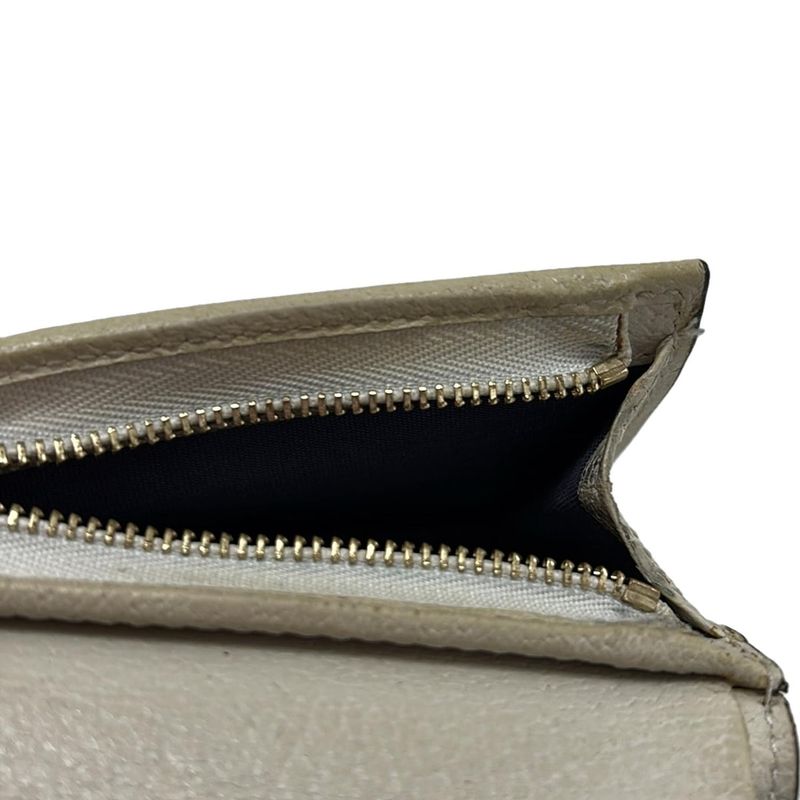 Gucci Bifold Wallet Ophidia 523155 Ivory And Navy And Red Leather