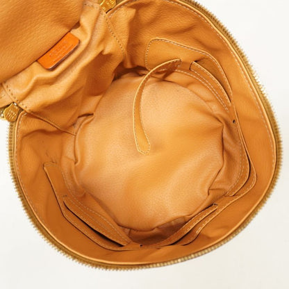 Celine Vanity Bag Macadam PVC Brown Gold Hardware Women