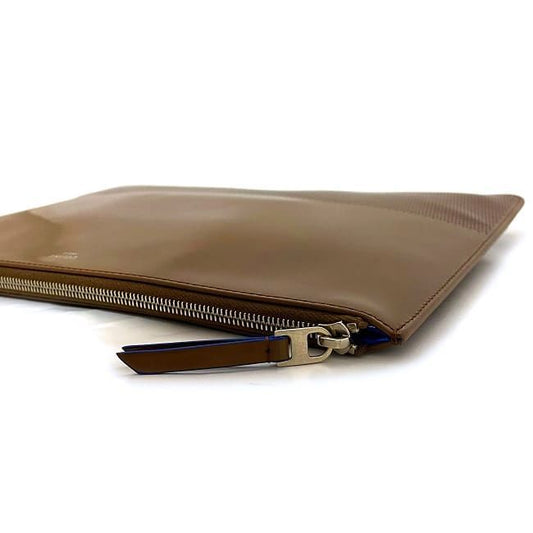 Celine Clutch Bag Brown Pouch Patent Leather Preowned