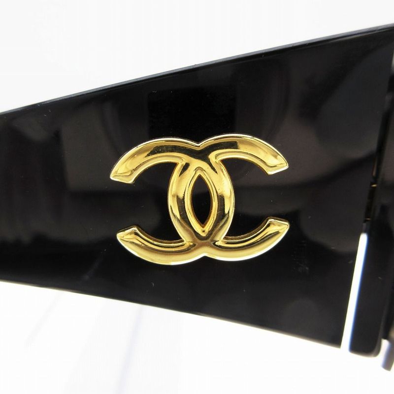 Chanel Gold Chain Sunglass Es Eyewear 01456 94305 Black Gold Men Women Hk25