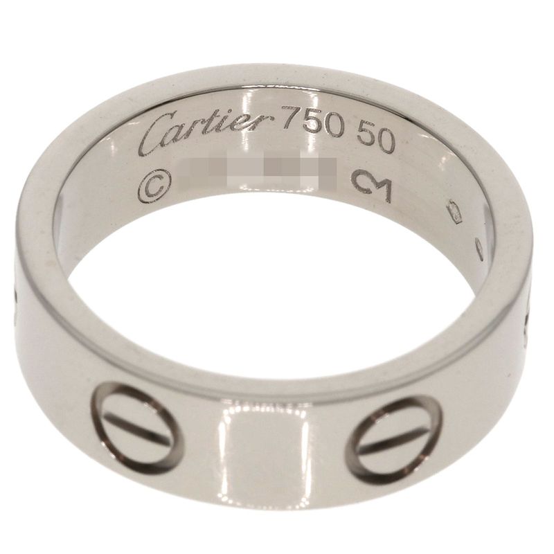 Cartier Love Ring #50 Ring - 18K White Gold Ladies