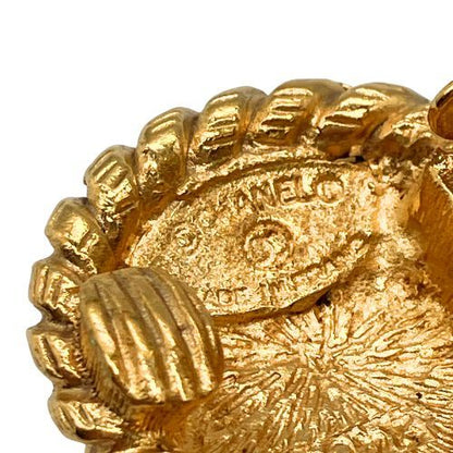 Chanel Earrings Plated Metal Plated Metal Coco Mark Round Gold