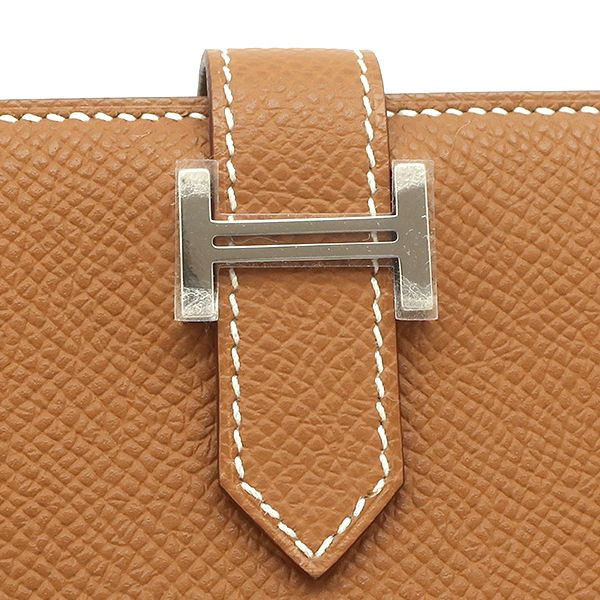 Hermes Bifold Wallet Bearn Compact Vaux Epson Gold Silver Hardware Never Used