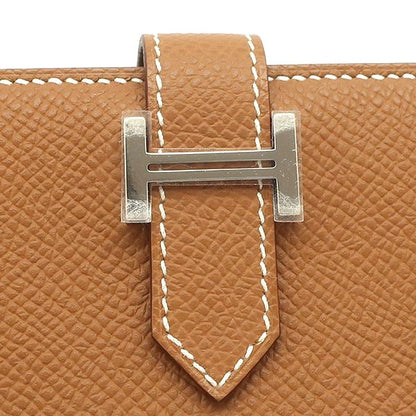 Hermes Bifold Wallet Bearn Compact Vaux Epson Gold Silver Hardware Never Used