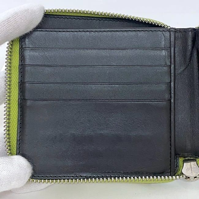 Loewe Round Zipper Fold Wallet Ec22962 Yellow