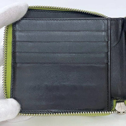 Loewe Round Zipper Fold Wallet Ec22962 Yellow