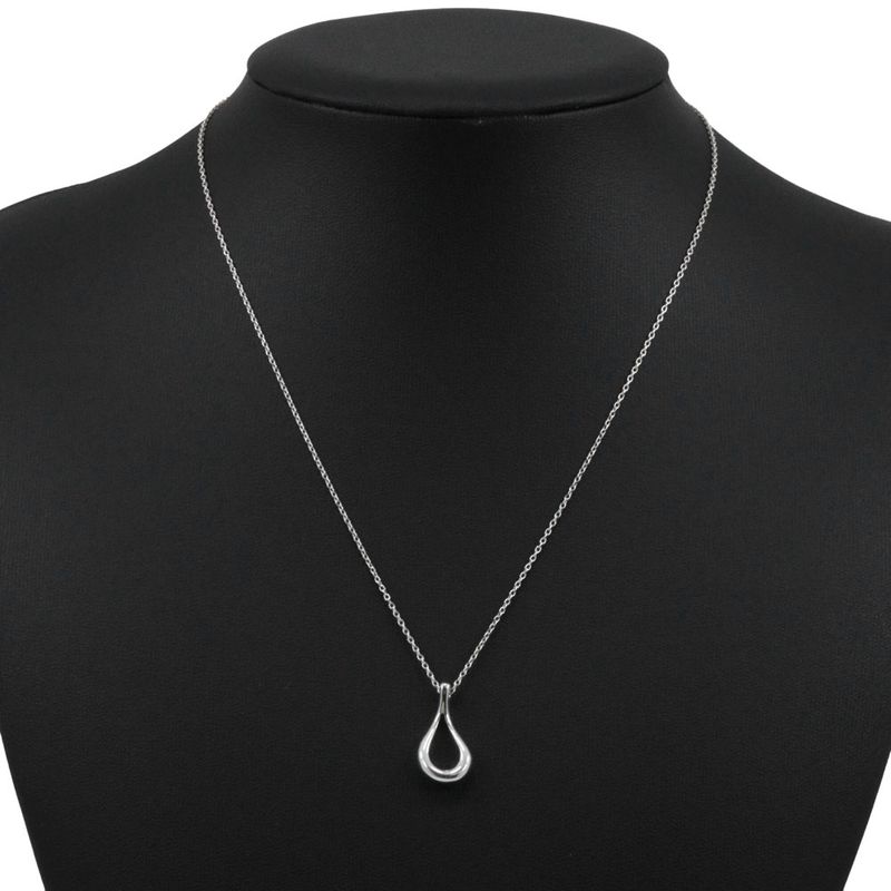 Tiffany & Co Open Teardrop Elsa Peretti 925 Silver Ladies 2.6g Necklace