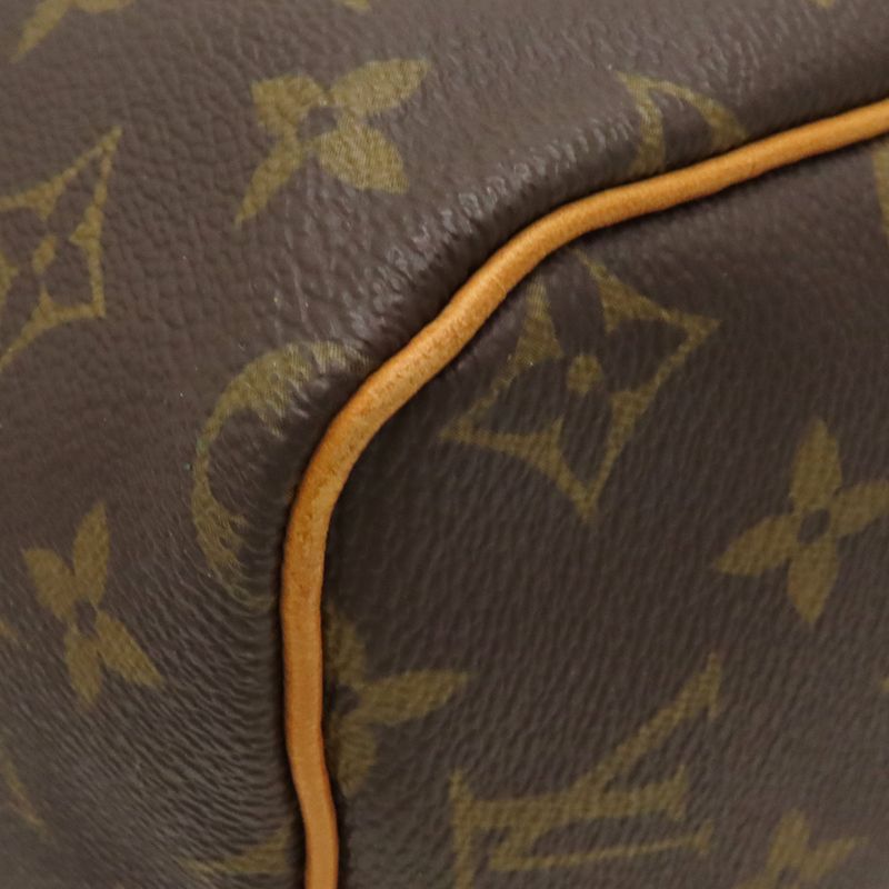 Louis Vuitton Handbag Speedy 30 Monogram Canvas Monogram Gold Hardware Brown