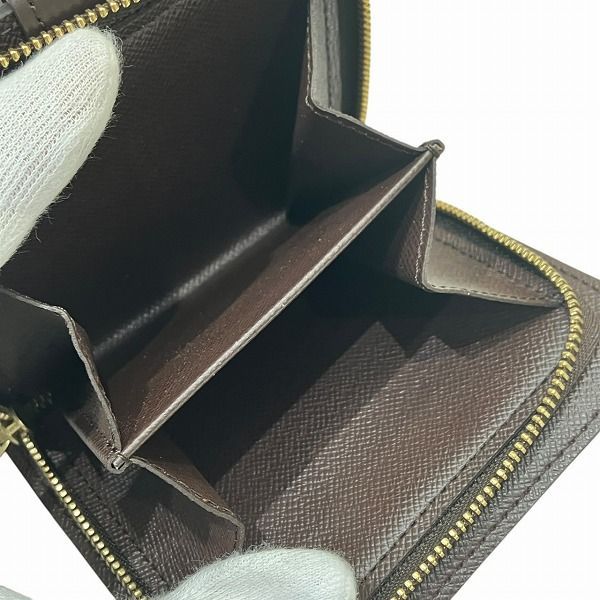 Louis Vuitton Damier Compact Zip N61668 Bifold Wallet Unisex