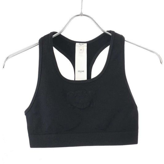 Celine Triomphe Bra Technical Jersey 2x39m547y.38no Black M