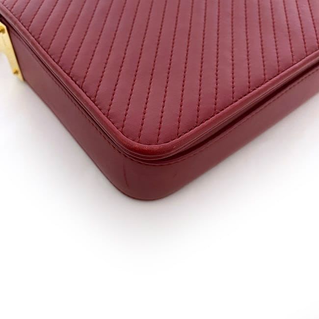 Saint Laurent Semi Shoulder Bag Red Chain