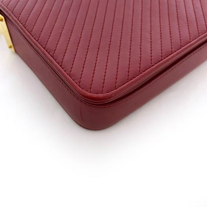 Saint Laurent Semi Shoulder Bag Red Chain