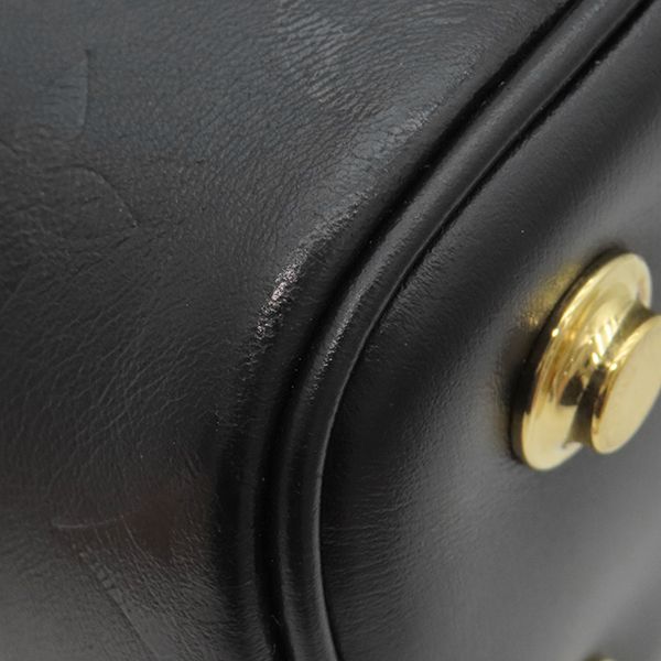 Louis Vuitton 2way Bag Ink Vanity PM Leather Black Gold Hardware Black Shoulder