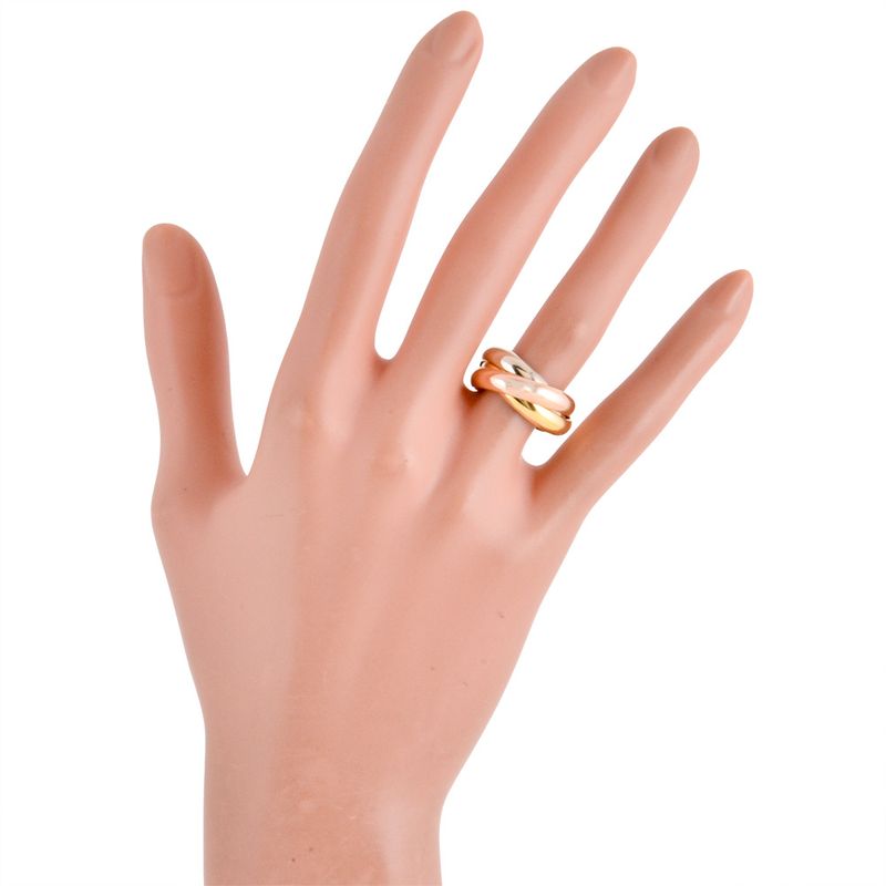 Cartier Trinity LM Ring #53 18K Yellow Gold 139g 18K Pink Gold 18K White Gold