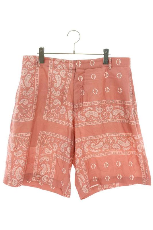 Dior 013c121b5532 Paisley Pattern Silk Half Pants Men's 52