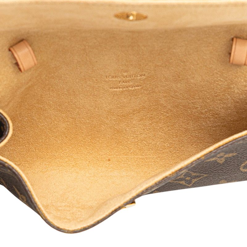 Louis Vuitton Monogram Pochette Twin PM Crossbody Mini Shoulder Bag M51854