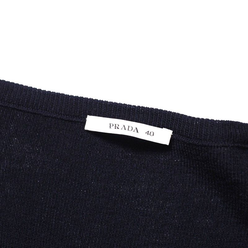 Prada Sweater Size 40 V-neck Long Sleeve Wool Knit [recommended] 20241125