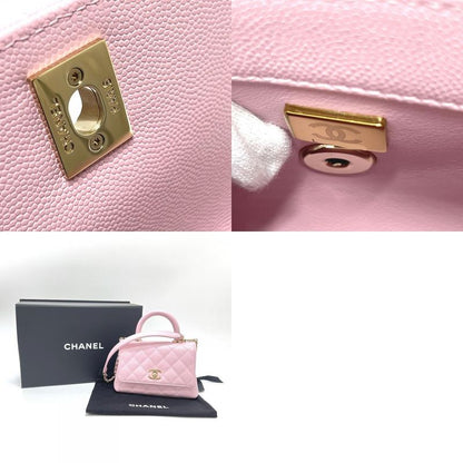 Chanel Handbag Coco Handle XXS Caviar Skin Baby Pink