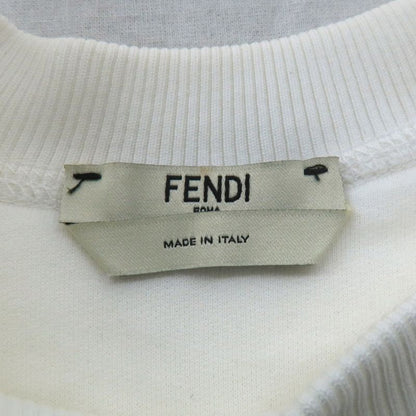 Fendi Fila Trainer Sweat Logo White XS Long Sleeve Cotton Fleece Lined
