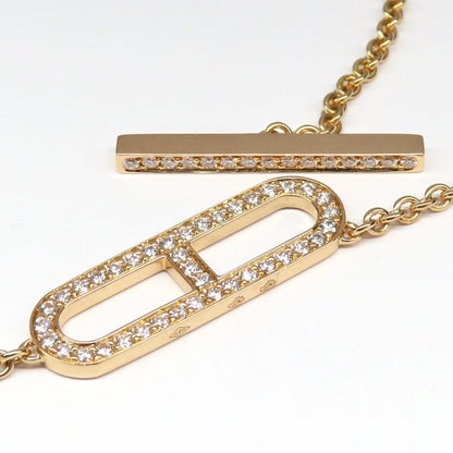Hermes Necklace Eva-chaine D'ancre Lariat H118341b Rose Gold Diamond