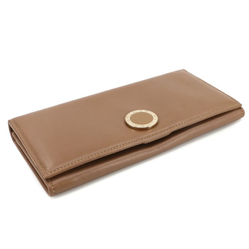 Bulgari Bvlgari Bulgari BF Long Wallet Leather Brown 33625 Gold Hardware Long