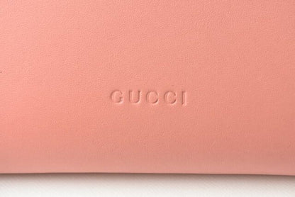 Gucci Wallet Gucci Long Wallet Round Zipper GG Marmont Ribbon Pink 435819 Dlxwj