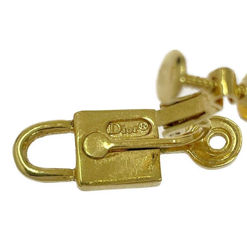 Dior GP Cadenas Motif Earrings Gold 445494 Earrings